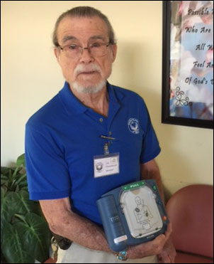 New defibrillator at Healing Hands